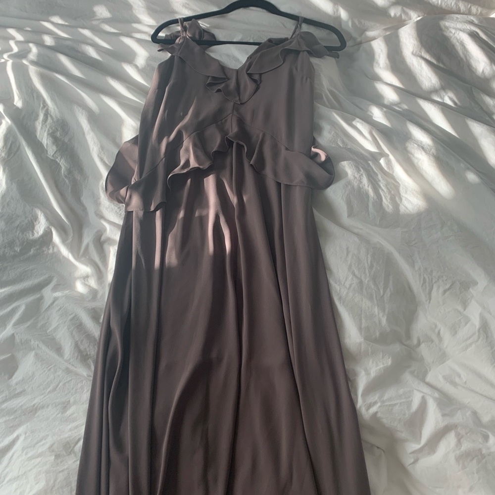 BCBG MAXAZRIA Beige/Taupe Maxi Dress